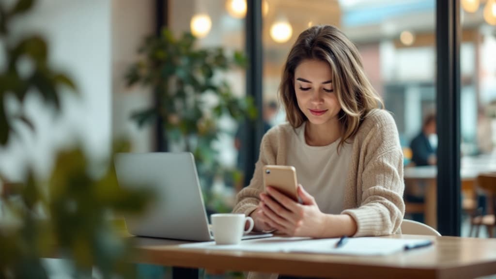 Professional using NudgeNest on mobile